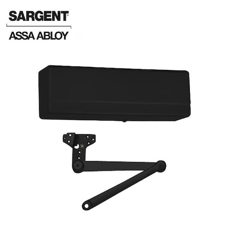 Sargent 281 Series Surface Mechanical Closer Heavy Duty Hold Open Arm with Compression Stop Black Suede Powd SRG-281-CPSH-BSP